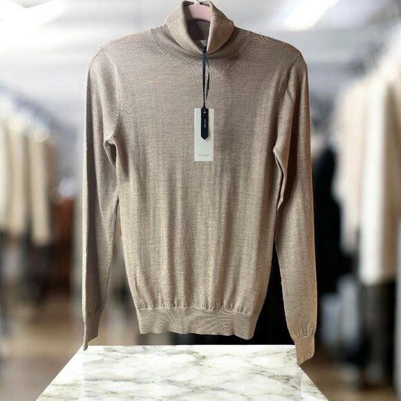 Suistudio Hunter Camel Cozy Wool Turtleneck Sweater Small - Picture 1 of 6